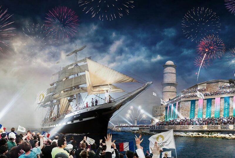 le belem apportera la flamme olympique en France le 8 mai 2024 sur le port de Marseille